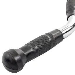 Ручка для верхньої тяги York Fitness 70см W-подібна з гумовими рукоятками, хром - мініатюра 6