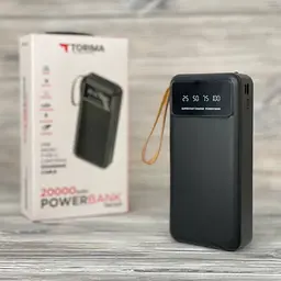Зовнішній акумулятор Power bank TORIMA TRM-1021 20000 Mah батарея заряджання Чорний