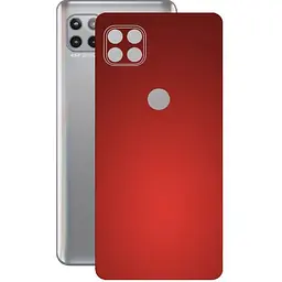 Защитная пленка StatusSKIN для Motorola One 5G Ace Корпус Винил красная матовая