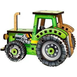Дитячий дерев'яний 3D конструктор PuzzleOk Tурбо трактор Puz-00960, 71 деталь