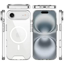 Чохол TPU Space Case with MagSafe для Apple iPhone 17 Air (6.5) Прозорий - мініатюра 3