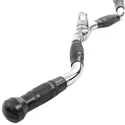 Ручка для верхньої тяги York Fitness 70см W-подібна з гумовими рукоятками, хром - мініатюра 2