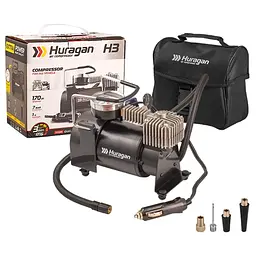 Автомобільний компресор Huragan 12v 170вт 35л 7атм 7А LED Індикатор (H3)