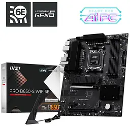 Материнська плата MSI PRO B850-S WIFI6E (PRO B850-S WIFI6E) (Socket AM5, AMD B850, ATX) - мініатюра 5