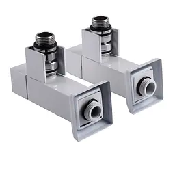 Набір кран напівоборотний кутовий з американкою Solomon Lux 1/2″ Cube White 8888 (2шт.) 000021914 - мініатюра 5