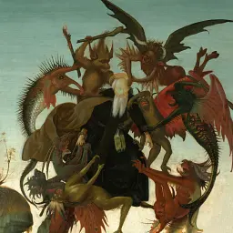 Інтер'єрна картина Мікеланджело, Муки Святого Антонія, Michelangelo, Torment of Saint Anthony, релігійний декор, 60×43 см (id6953) - мініатюра 5