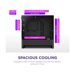 Корпус для ПК NZXT H3 Flow All Black (CC-H31FB-01) - мініатюра 5
