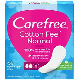Щоденні прокладки Carefree М'якість бавовни з Алое 56 шт. (3574661486307)