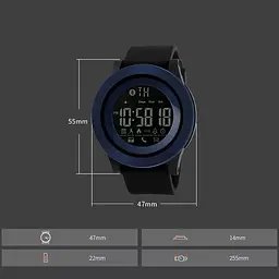 Годинник наручний з Bluetooth Skmei Innovation 1255 Синій - мініатюра 6