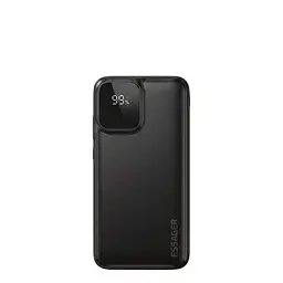 Повербанк Essager ES-D023 20000 mAh 22.5W з вбудованими кабелями USB-C та Lightning, чорний - мініатюра 2