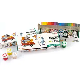 Набір гуашевих фарб Cats 24×10 мл ROSA Kids (4823098541547) - мініатюра 5