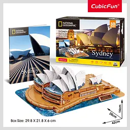 Тривимірна головоломка-конструктор CubicFun National Geographic Сідней (DS1088h) - мініатюра 3