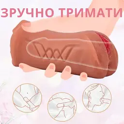 Мастурбатор I’MCUM Triple Channel 3in1 Тілесний (IM-KMQ203) - мініатюра 6