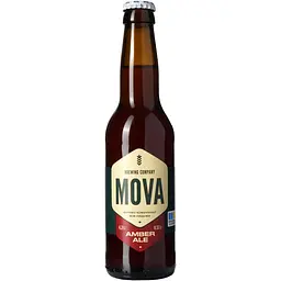 Пиво MOVA Amber Ale, напівтемне, нефільтроване, 4,3%, 0,33 л