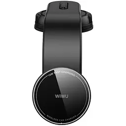 Автотримач з Бездротовий зарядний пристрій WIWU CH-327 Universal Automatic 15W Black - мініатюра 4