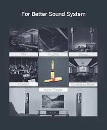 Конектор Brass Speaker Plugs UGREEN 30513 набір перехідників типу «банан» 4шт Жовтий (30513) - мініатюра 9
