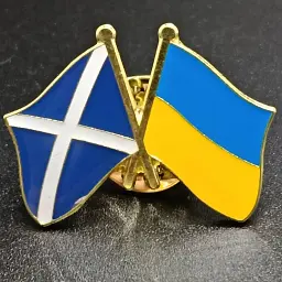 Подвійний значок-пін «Україна – Шотландія» 25 × 19 мм (00010) - мініатюра 2