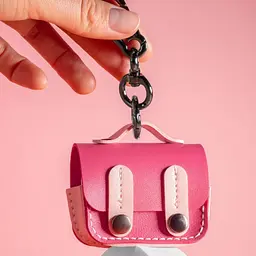 Шкіряний футляр Briefcase для навушників AirPods 3 Pink - мініатюра 3