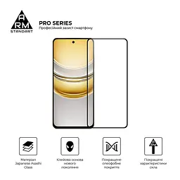 Скло захисне Armorstandart Pro Realme 14x 5G Black (ARM83557) - мініатюра 2