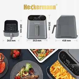 Аэрогриль Аэрофритюрница Heckermann AF06 7л 2100W - мініатюра 9