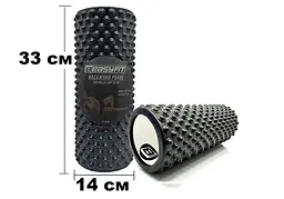 Масажний ролик Grid Roller Light 33 см Чорний EasyFit fit0024914
