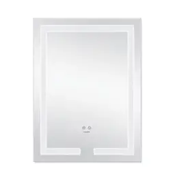 Дзеркало Kroner KRP Spiegel VR1 - 5080 з LED-підсвічуванням та антизапітнінням CV030039, Білий - мініатюра 3