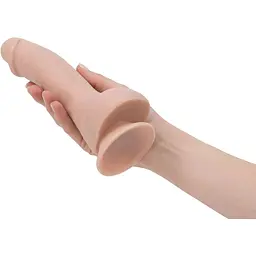 Фалоімітатор Addiction - Brad 7.5 Dildo With Balls, Beige - мініатюра 4