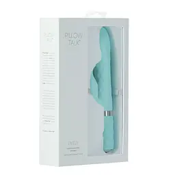 Розкішний кролик з ротацією та вібрацією Pillow Talk Lively Teal, кристал Сваровскі - мініатюра 11
