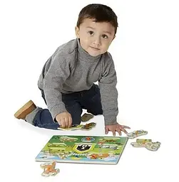 Дерев'яна рамка-вкладиш Melissa&Doug Домашні тварини 8 елементів (MD19053) - мініатюра 3