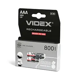 Акумулятори Videx HR03/AAA 800mAh double blister/2шт VIDEX (23335-000)
