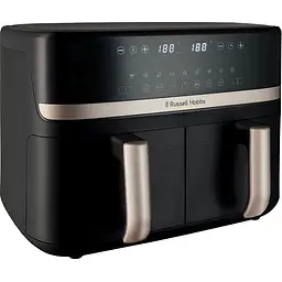 Мультипіч Russell Hobbs Satis Fry DualBaske 2800Вт 4.5/4.5л 9 програм пластик чорний