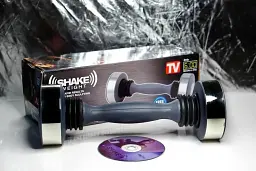 Вібро гантель Shake Weight ефективний домашній тренажер - мініатюра 3