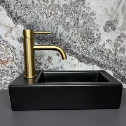 Умивальник VBI Komo R підвісний 36x17 см black matt VBI-015626 - мініатюра 2