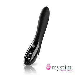 Вибратор Mystim Electric Eric eStim с электростимуляцией, 17х4 см., черный