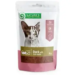 Ласощі для котів Nature's Protection with duck with chia seeds 75 г (SNK46113)