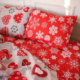 Підковдра MirSon Бязь 17-0656 Gingerbread 110 x 140 см червона (2200009611148) - мініатюра 4