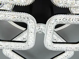 LED-люстра з кришталевими квадратами Diasha 5179/4+4BK 140W, 7700 lm - мініатюра 4