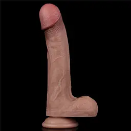 Фаломіметатор Lovetoy Dual Layered, 22,5 см (коричневий) - мініатюра 3