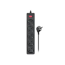 Мережевий фільтр живлення REAL-EL RS-Protect 505, 3m, black (EL122300045)