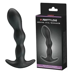 Анальна пробка з вібрацією Pretty Love - Special Anal Massager, 13х3.3 см, чорний