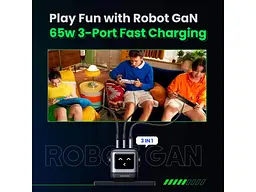 Мережевий зарядний пристрій UGREEN Nexode RG 65 W GaN Charger (25685B) - мініатюра 7