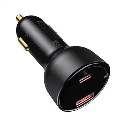Автомобільний зарядний пристрій Baseus 100 W Superme Digital PPS DUAL 1U+1C + cable 100 W USB Type C TZCCZX-01 - мініатюра 4