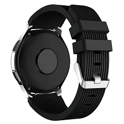 Силіконовий ремінець 22мм для смарт-годинника Samsung Gear S3 Frontier - чорний L (WB808310) - мініатюра 3