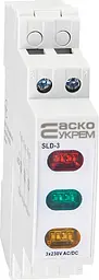 Сигнальний індикатор модульний SLD‑3 АСКО‑УКРЕМ (A0140030036) червоний/зелений/жовтий - мініатюра 3