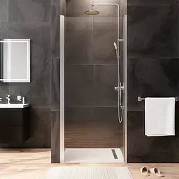 Душові двері AM.PM Gem 90x195 см скло прозоре хром матовий W90UG-090-1P-195MT, прозорий, хром матовий - мініатюра 3