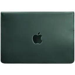 Шкіряний чохол-конверт BlankNote на магнітах для MacBook Pro 16" Зелений Crazy Horse