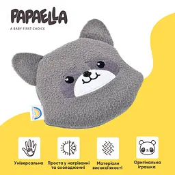 Подушка-грілка Papaella Єнот з насінням льону 19х16 см сірий (8-33270 сірий) - мініатюра 3