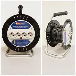 Котушка кабельна Horoz Electric з кабелем і заземленням 3х1,5 мм2 20м - мініатюра 3