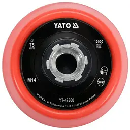Диск кріпильний опорний злипучкою для полірування YATO Ø=75 мм (YT-47860) - мініатюра 2