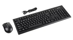 Бездротовий комплект (клавіатура + миша) A4Tech 3000N V-Track Wireless Black (3000N (GK-85+G3-200N))